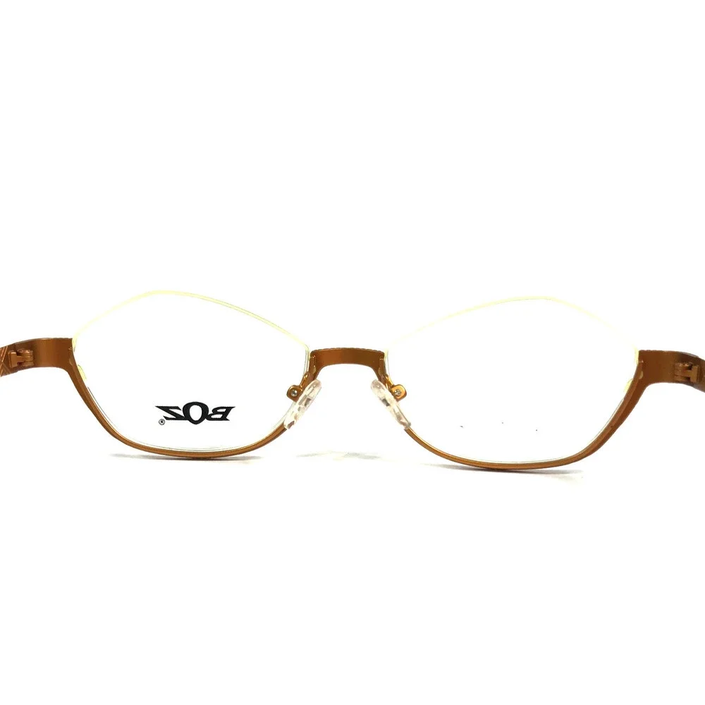 BOZ Eyeglasses Frames WORLD 3052 Red Orange Cat Eye Half Rim 52-17-140